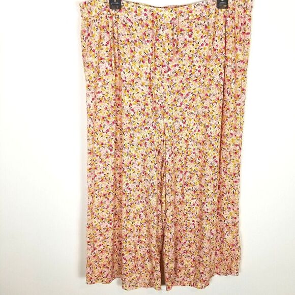 Talbots Pants - Talbots Women Pull-On Wide Leg Washable Gauze High Rise Pants Sz 4X Floral